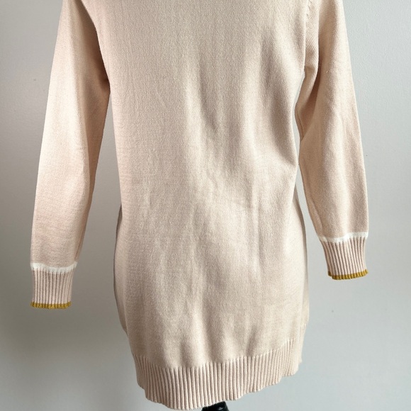 Adorable Cream Sweater with Artistic Design - Picture 10 of 13